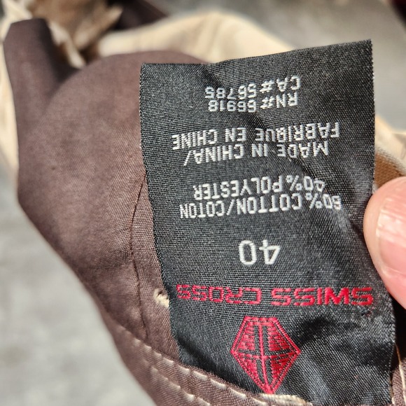 Swiss Cross Men's Casual Shorts 40X12‎ w/ Belt Plaid Beige Pack-39 NWT - Picture 12 of 16